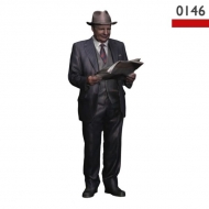 Man reading newspaper